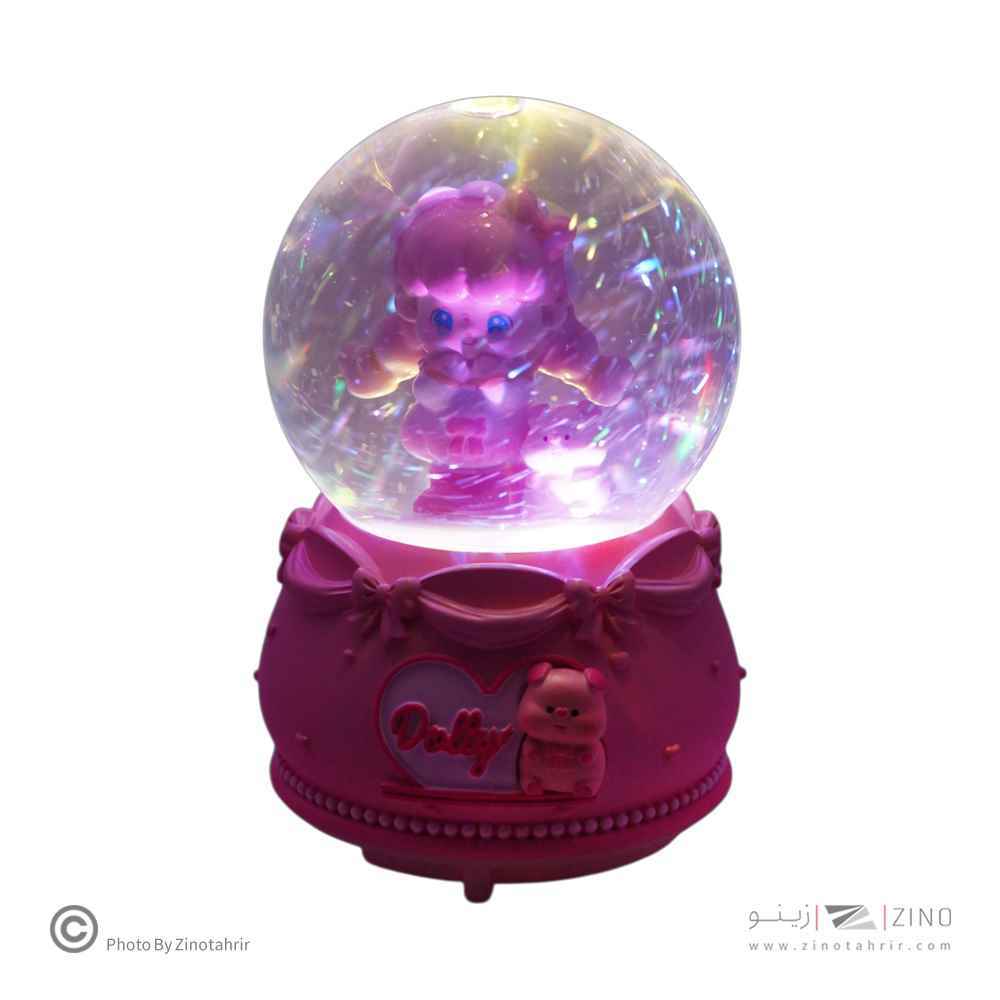 گوی موزیکال چراغ دار طرح عروسک و خرس کد015